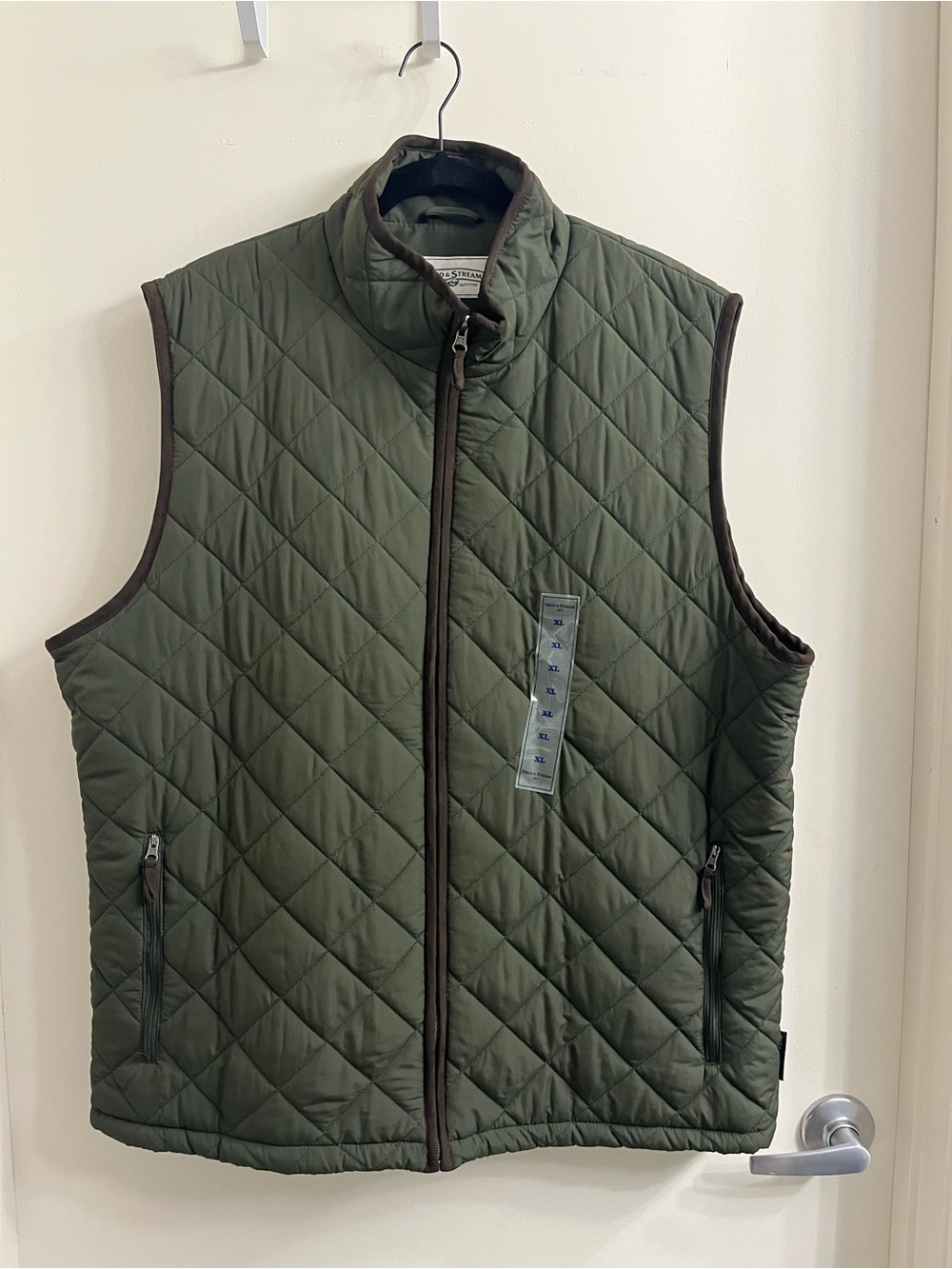 Field & Stream Men’s Green Quilted Zip Vest XL